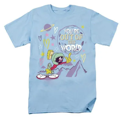 Image de T-shirt Looney Tunes - "You're Out Of This World" - Modèle unie pour hommes/femmes - TV37664 (3XL) (Bleu clair), productTiles.product.images.aiGenerated