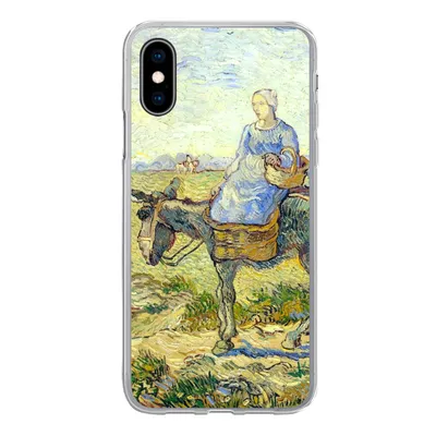 Produktbild von MuchoWow® Handyhülle Schutzhülle Hülle für iPhone X Bauernpaar geht zur Arbeit - Vincent van Gogh Silikon Softcase Handy Hülle - Handyhülle