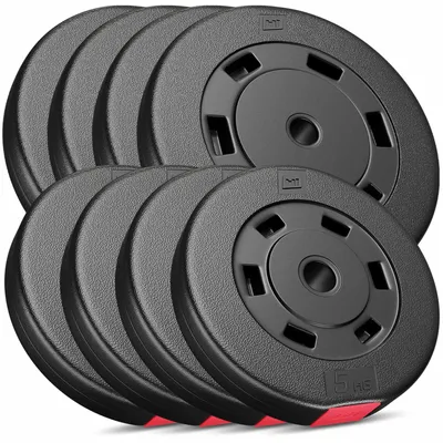 Produktbild von Hop-Sport 60kg Hantelscheiben 30 mm - Gewichte Hantel Sets 4x10; 4x5 kg