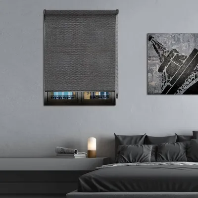 Rollladen verdunkelnd 49x190 cm schwarz