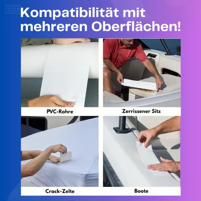 Produktbild von Dichtband weiß, wasserfest, UV-beständig, 10 cm x 5 m, für Innen und Außen