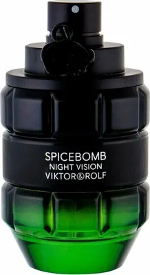 A product shot of a Viktor & Rolf Spicebomb Night Vision Eau de Toilette bottle.