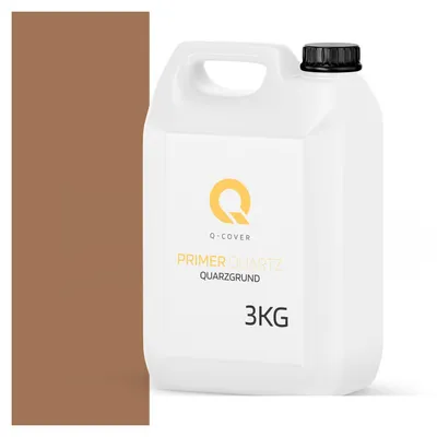 Produktbild von Quarzgrund für Silikonharz-Putz Heißeschokolade F576 3 kg – Haftgrund für innen & außen, quarzhaltige Grundierung Q-COVER