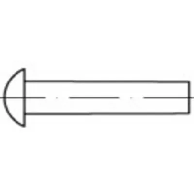 Produktbild von TOOLCRAFT 112213 Halbrundniete (Ø x L) 7 mm x 60 mm Stahl 100 St.