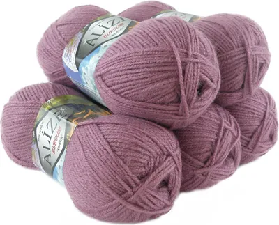 5 x 100g Strickgarn ALIZE BURCUM, 100% Polyacryl, #28 rose