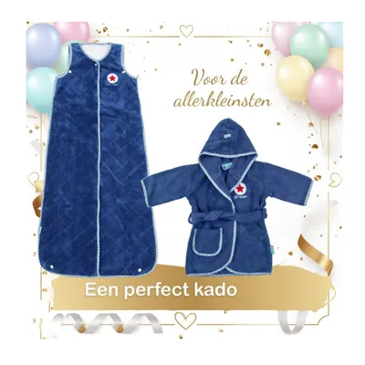 Imagen del producto de Pijama y bata - ¡Qué lindos! - azul - para niños - 1-2 años
