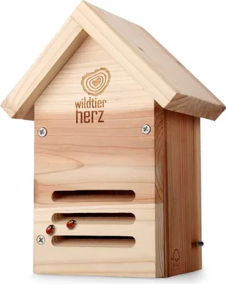 Produktbild von wildtier herz Marienkäferhaus, wetterfest und unbehandelt, aus Massiv-Holz -