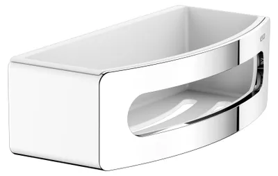 Image de Keuco Elegance panier-éponge en 2 parties chromé/blanc - 11658010000