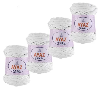 4x250g Strickgarn Püskül weiß