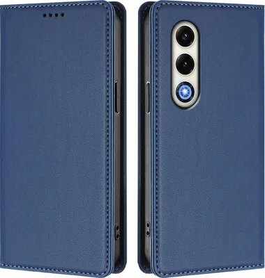 Image de Étui en cuir pour itel S25, étui à rabat magnétique en cuirPolyuréthaneavec support, bleu foncé