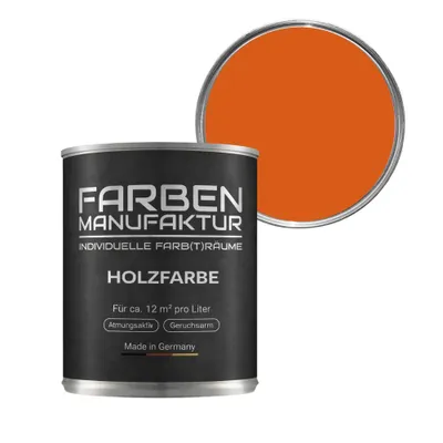 Produktbild von Holzfarbe Wetterschutzfarbe Holzlack Holzschutzlack Trendfarbe 5L - Blut orange