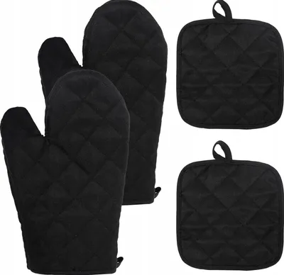 Produktbild von Küchenhandschuhe 4er Set Hitzebeständig Rutschfest Baumwolle