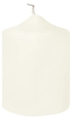 Imagen del producto de Vela Fink, vela cilíndrica sumergida, parafina, color crema, dimensiones: 8 cm de largo, 8 cm de ancho, 10 cm de alto, 8 cm de diámetro. Código: 123519