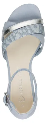 Produktbild von MARCO TOZZI Damen Sandale Fesselriemen Blockabsatz Vegan 2-28201-46, Größe:41 EU, Farbe:Blau