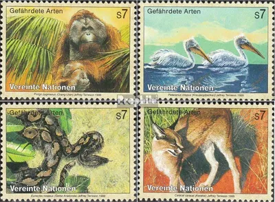 Produktbild von Briefmarken UNO - Wien 1999 Mi 287-290 (kompl.Ausg.) gestempelt Gefährdete Tiere