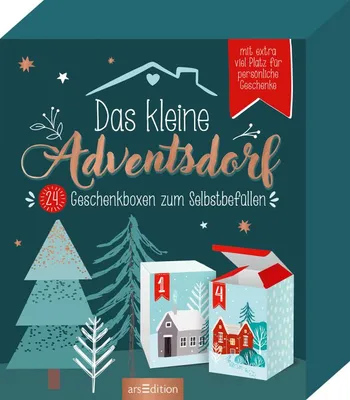 Produktbild von Das kleine Adventsdorf. 24 Geschenkboxen zum Selbstbefüllen