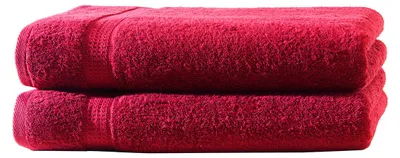 Produktbild von 2er Set Frottee Handtücher Elegance 50x100 cm 100% Baumwolle 500 gsm Handtuch rot
