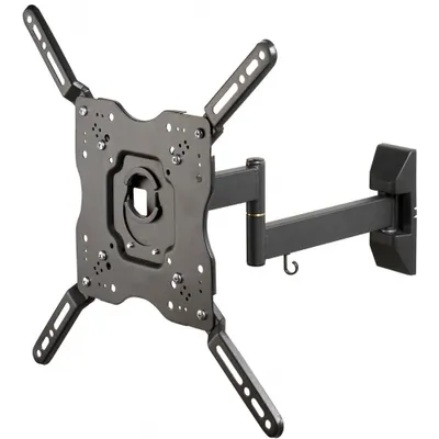 A black TV wall mount is shown against a white background.
