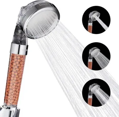 Obrázek produktu pro Vysokotlaká úsporná sprchová hlavice - 3 režimy výstupu - vhodná do každé koupelny