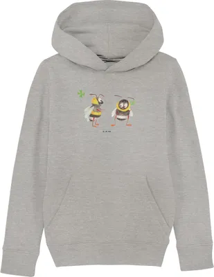Produktbild von Mr. & Mrs. Panda Kinderpullover Hummeln Kleeblatt 5-6 Jahre (110/116) - Heather Grey - Geschenk, Sweatshirt, Pullover, Biene Deko, glücklich Werden, sein, Pulli, Hoodie