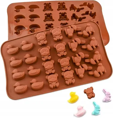 Produktbild von Eurobatt Silikonform Pralinen Schokolade Ostern Tiere