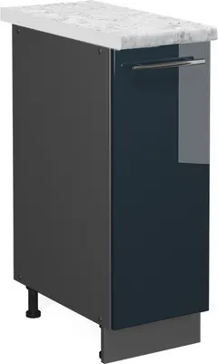 Obrázek produktu pro Lékárničková skříňka Vicco Fame-Line Tmavě modrá s vysokým leskem 30 cm , PD Mramor, Model 48838