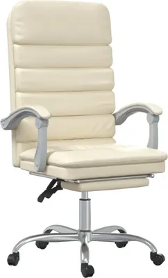 Produktbild von vidaXL Bürostuhl mit Massagefunktion Creme Kunstleder