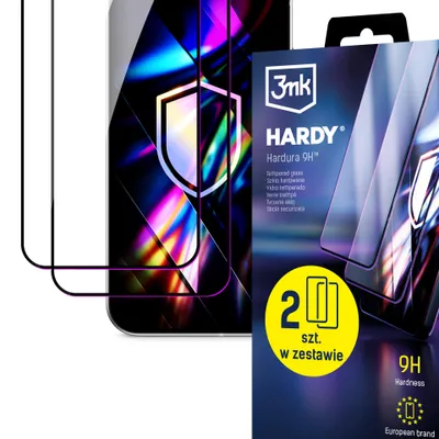Obrázek produktu pro 3mk Hardura 9H Tvrzené sklo s aplikátorem pro Samsung Galaxy M15 5G, 2 kusy, zesílené okraje, ochrana obrazovky, montážní rám