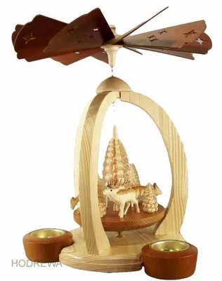 Zdjęcie produktu dla Piramida stołowa „Jelenie w lesie” wysokość 28 cm NOWOŚĆ