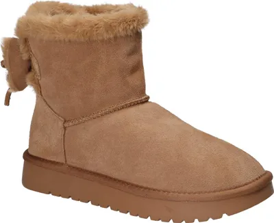 Produktbild von AMERICAN CLUB Cy181 Damen Winterboots Echtleder gefüttert, warme Schneestiefel mit Fell, Damen Winterschuhe, Camel 40