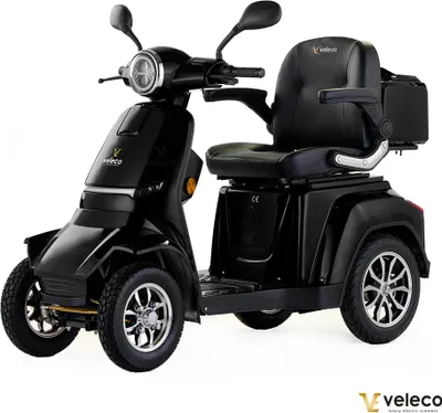 Produktbild von Veleco GRAVIS - Elektromobil - 1000W Motor - Volle LED Beleuchtung - 4-Rad Seniorenmobil -Mobilitätsroller (Schwarz)