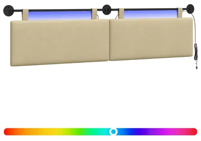 Produktbild von Hängendes Kopfteil Mit LED Licht Hellgrün-Grau Cordstoff