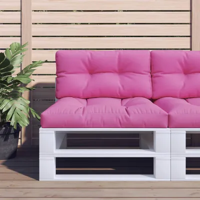 Produktbild von The Living Store Palettenkissen 2-tlg. Rosa Stoff