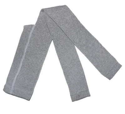 Produktbild von Kinder Plüsch Leggings aus Baumwolle Einfarbig Graumeliert Größe 122-128