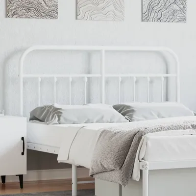 Produktbild von The Living Store Kopfteil Metall Weiß 150 cm