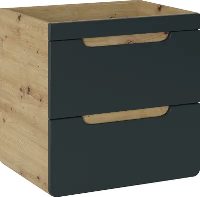 Immagine prodotto di Mobile Lavabo 60 Cm 2 Cassetti Rovere Craft Grigio Cosmo