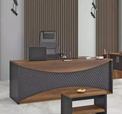 Produktbild von Brauner Schreibtisch Tische Büro Einrichtungsmöbel Tisch Chefschreibtisch 200x90