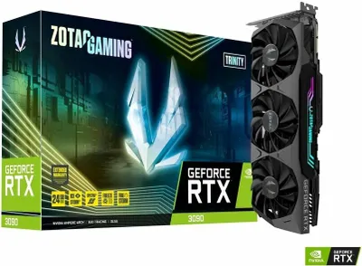 Produktbild von Zotac ZT-A30900D-10P, GeForce RTX 3090, 24 GB, GDDR6X, 384 Bit, 7680 x 4320 Pixel, PCI Express x16 4.0