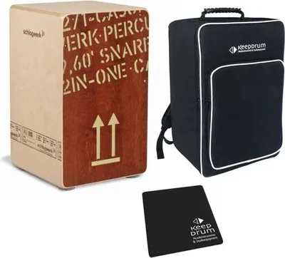 Zdjęcie produktu dla Schlagwerk CP404 RED Cajon z torbą i podkładką do siedzenia