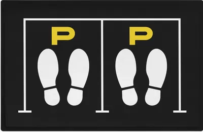 Produktbild von Trendation - Schuhparkplatz Fußmatte Lustige Idee Fussmatte Parkplatz Innen Außenbereich 60x40 cm