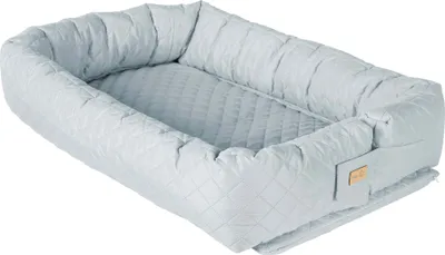 Produktbild von roba Babylounge 3 in 1 'roba Style', Kuschelnest, hellblau/sky, Wickelauflage, Bettschlange