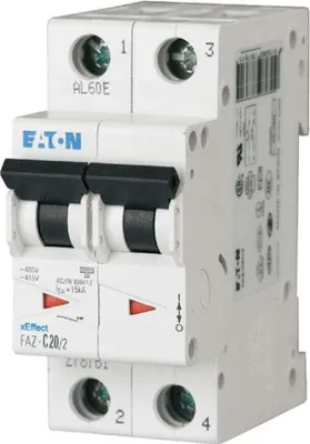 Zdjęcie produktu dla Eaton FAZ-C2/2, Miniaturowy wyłącznik, Typu C