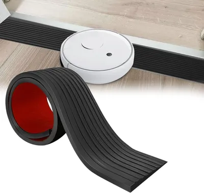 Produktbild von Rampenüberfahrt – Rollstuhlrampe aus Gummi – Barrierefreier Zugang – Rutschfeste Oberfläche – 100 x 8 x 25 cm – Schwarz