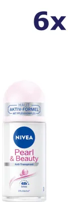 Produktbild von 6x NIVEA Anti-Transpirant Roll-on deodorant Pearl & Beauty 50ml