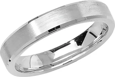 Produktbild von Schwerer 925 Sterling Silber 4mm Abgeschrägten Rand Herren/Damen - Trauring/Ehering/Hochzeitsring, 65 (20.7); TRS14919RSW