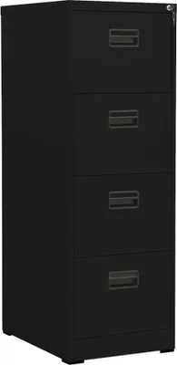 Obrázek produktu pro Kancelářská skříň černá 46 x 62 x 133 cm ocel, 336280  HangarStore.cz