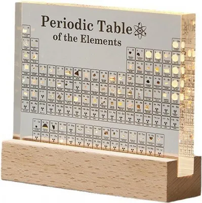 Obrázek produktu pro Periodensystem mit 83 Elementen, USB-Beleuchtung, ideales Geschenk für den naturwissenschaftlichen Unterricht