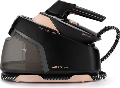 Produktbild von Imetec Evos 9034 Ferro da Stiro a Caldaia 2400W 7 bar 500g/min Nero Rose Gold