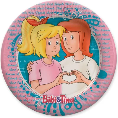 Produktbild von Bibi & Tina Papp-Teller 23 cm, 10 Stück Pappierteller Tischdeko für Kindergeburtstag