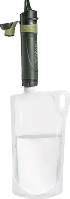Imagen del producto de Filtro de agua, diseño portátil, sistema de filtración de tres etapas, 2 unidades transparentes